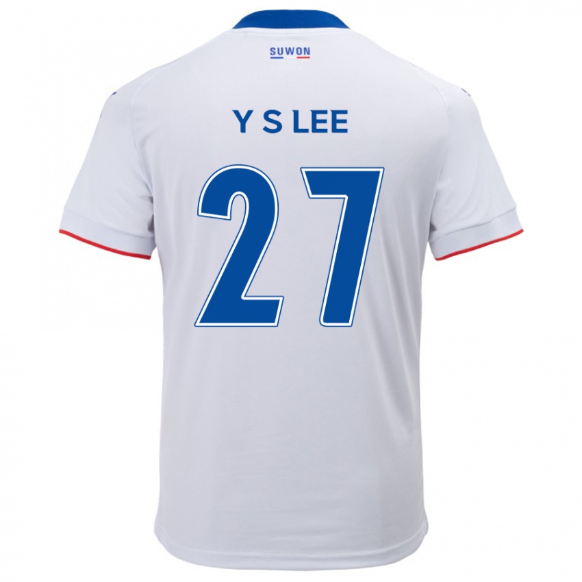 Herren Shi-Yeong Lee #27 Weiß Blau Auswärtstrikot Trikot 2024/25 T-Shirt Schweiz