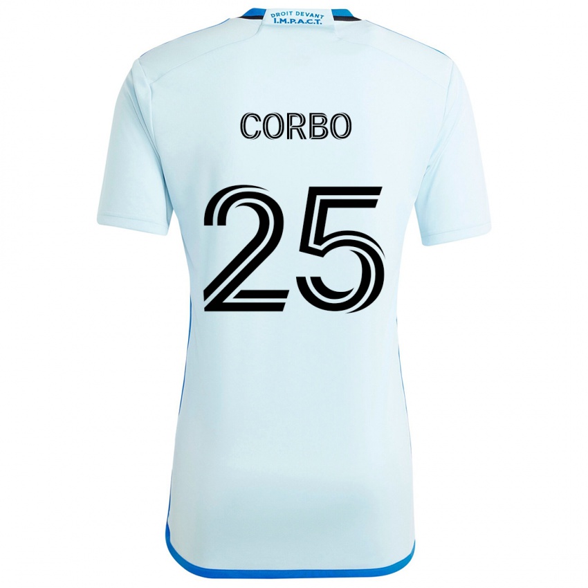 Herren Gabriele Corbo #25 Eisblau Auswärtstrikot Trikot 2024/25 T-Shirt Schweiz