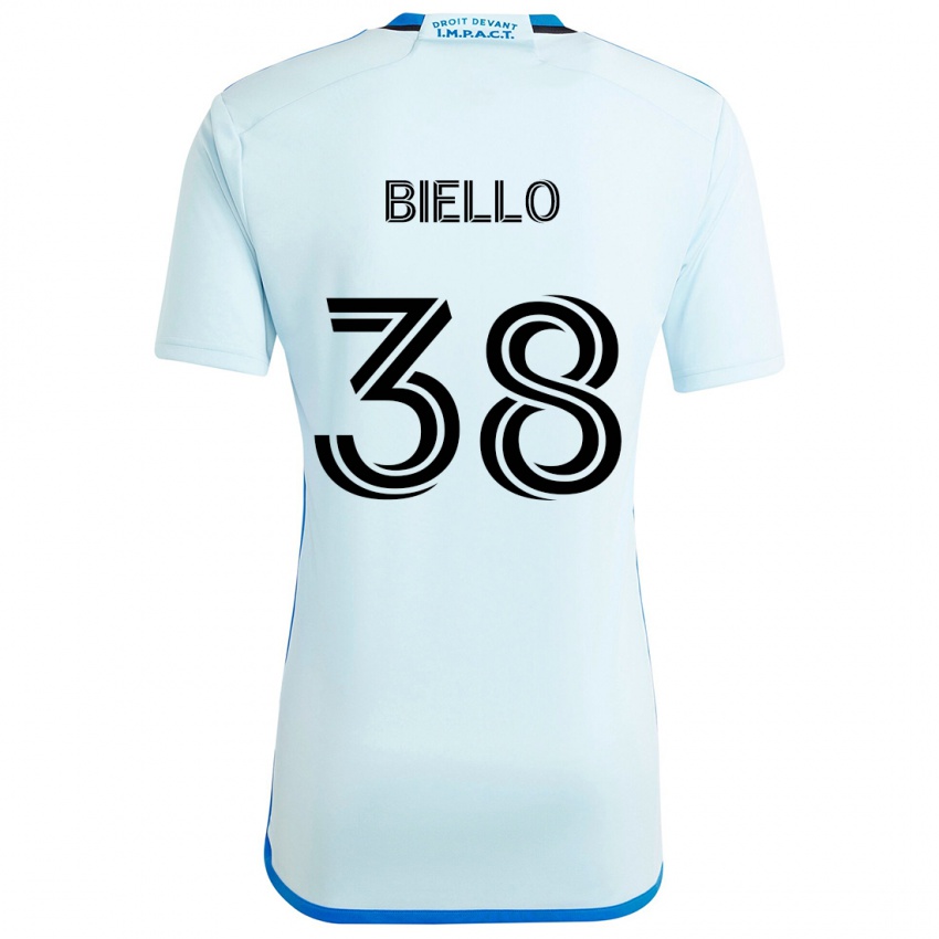 Herren Alessandro Biello #38 Eisblau Auswärtstrikot Trikot 2024/25 T-Shirt Schweiz