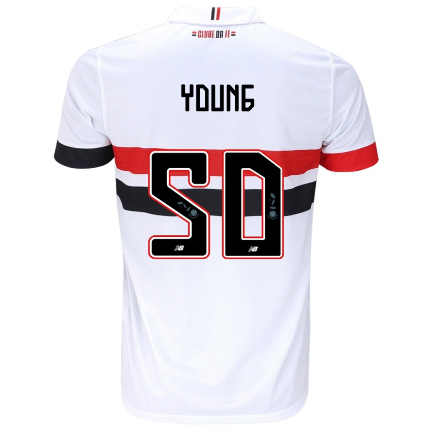 Femme Maillot Young #50 Blanc Rouge Noir Tenues Domicile 2024/25 T-Shirt Suisse