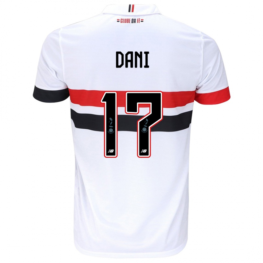 Femme Maillot Dani #17 Blanc Rouge Noir Tenues Domicile 2024/25 T-Shirt Suisse