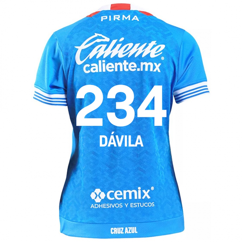 Damen Emilio Dávila #234 Himmelblau Heimtrikot Trikot 2024/25 T-Shirt Schweiz