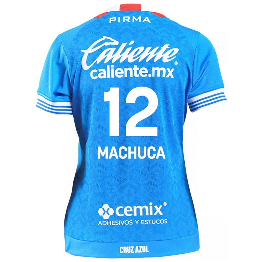 Femme Maillot Gabriela Machuca #12 Bleu Ciel Tenues Domicile 2024/25 T-Shirt Suisse