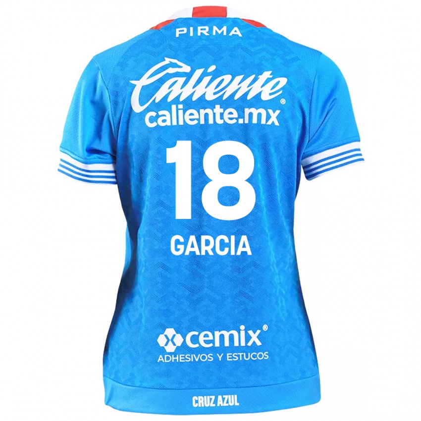 Femme Maillot Diana Garcia #18 Bleu Ciel Tenues Domicile 2024/25 T-Shirt Suisse