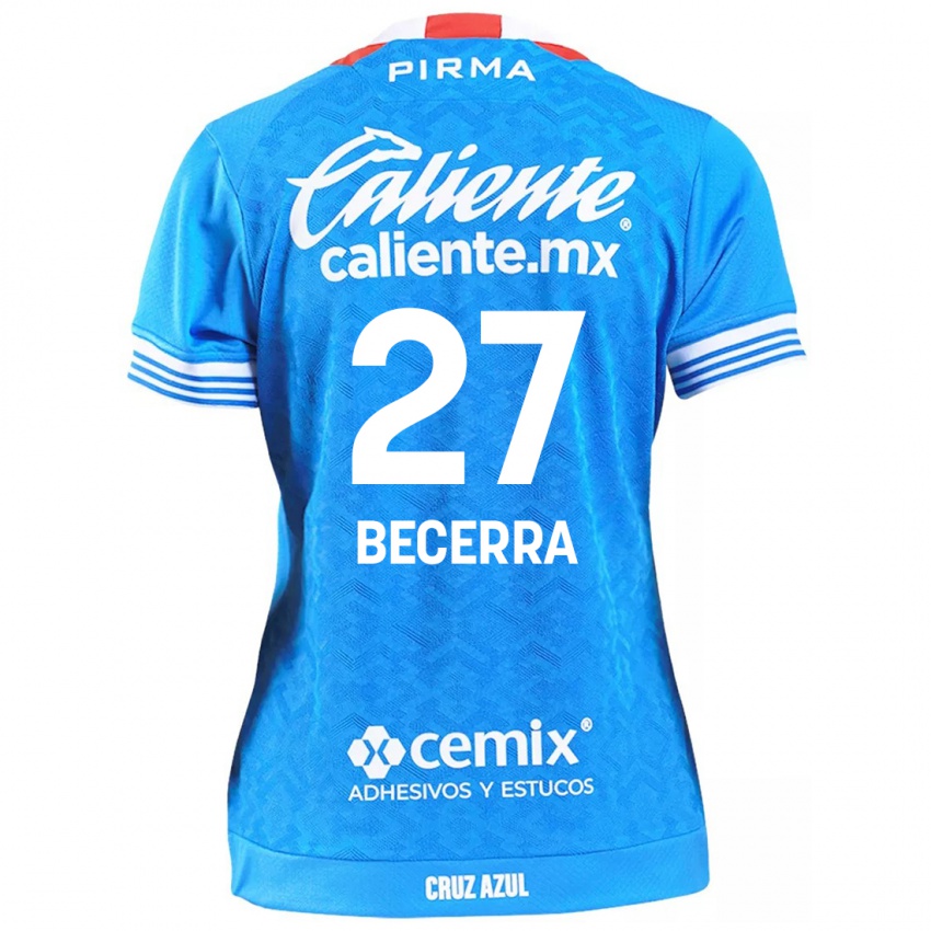 Femme Maillot Ana Becerra #27 Bleu Ciel Tenues Domicile 2024/25 T-Shirt Suisse