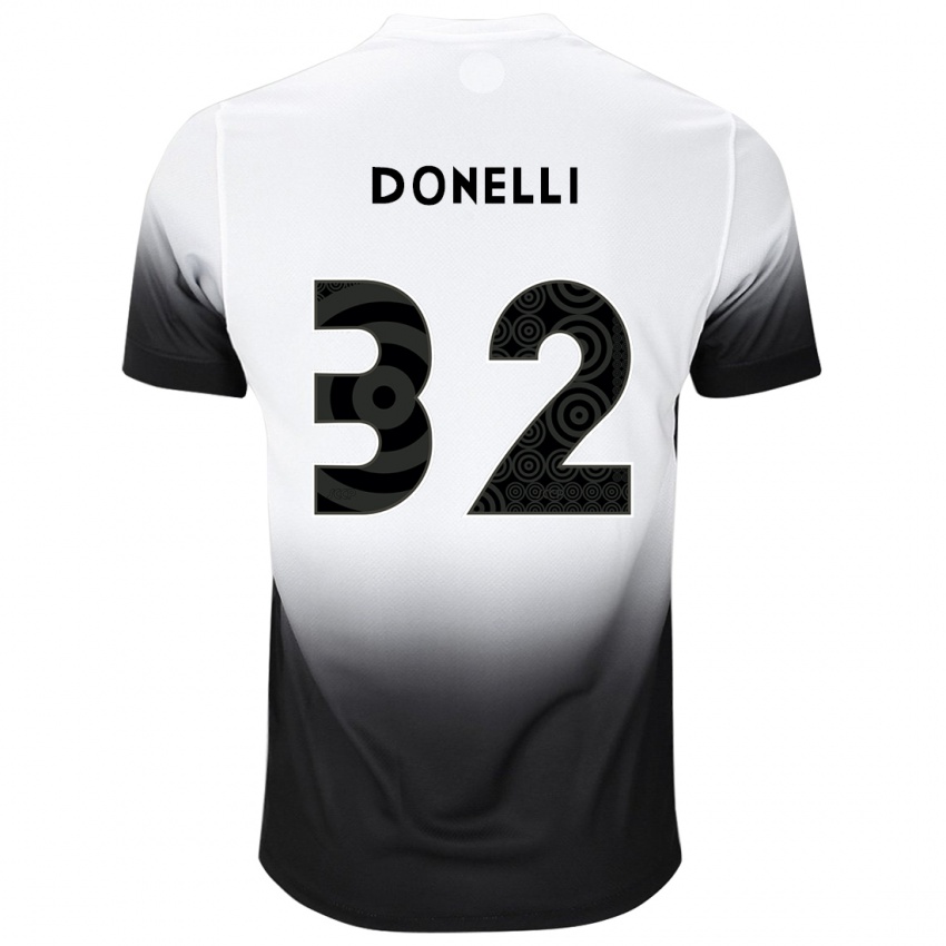 Damen Matheus Donelli #32 Weiß Schwarz Heimtrikot Trikot 2024/25 T-Shirt Schweiz