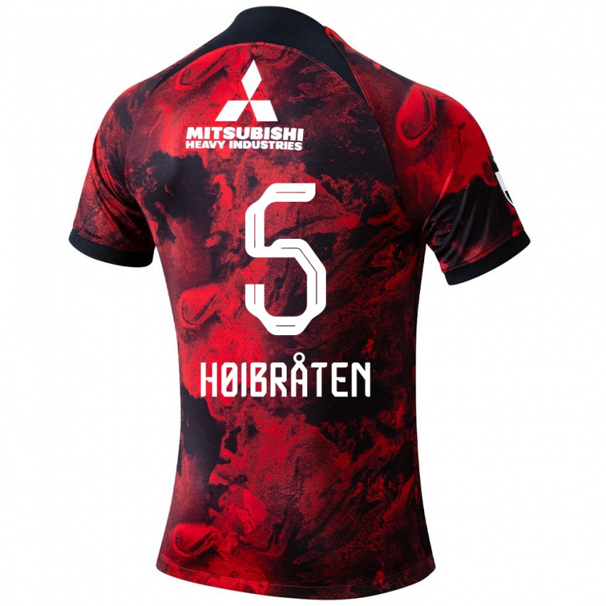 Damen Marius Høibråten #5 Rot Schwarz Heimtrikot Trikot 2024/25 T-Shirt Schweiz