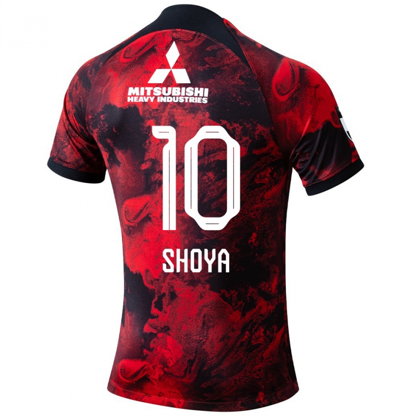 Damen Shoya Nakajima #10 Rot Schwarz Heimtrikot Trikot 2024/25 T-Shirt Schweiz