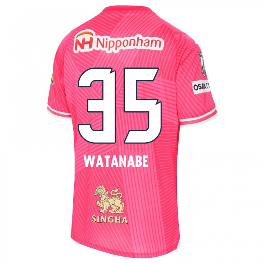 Femme Maillot Ryo Watanabe #35 Rose Blanc Tenues Domicile 2024/25 T-Shirt Suisse