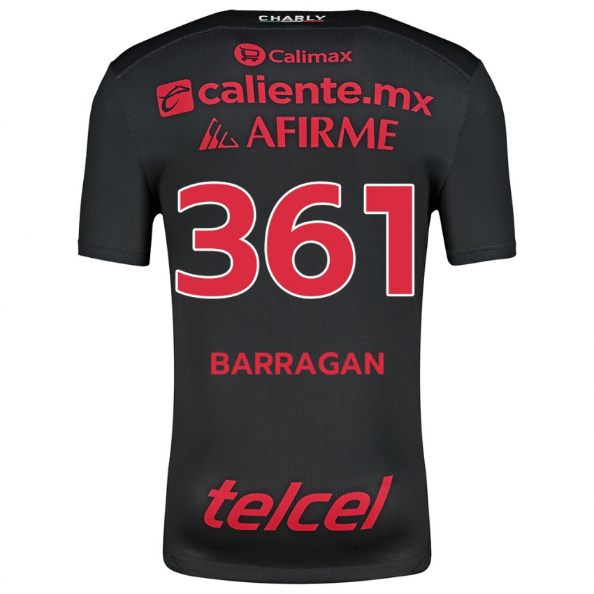 Femme Maillot Jesús Barragán #361 Noir Rouge Tenues Domicile 2024/25 T-Shirt Suisse