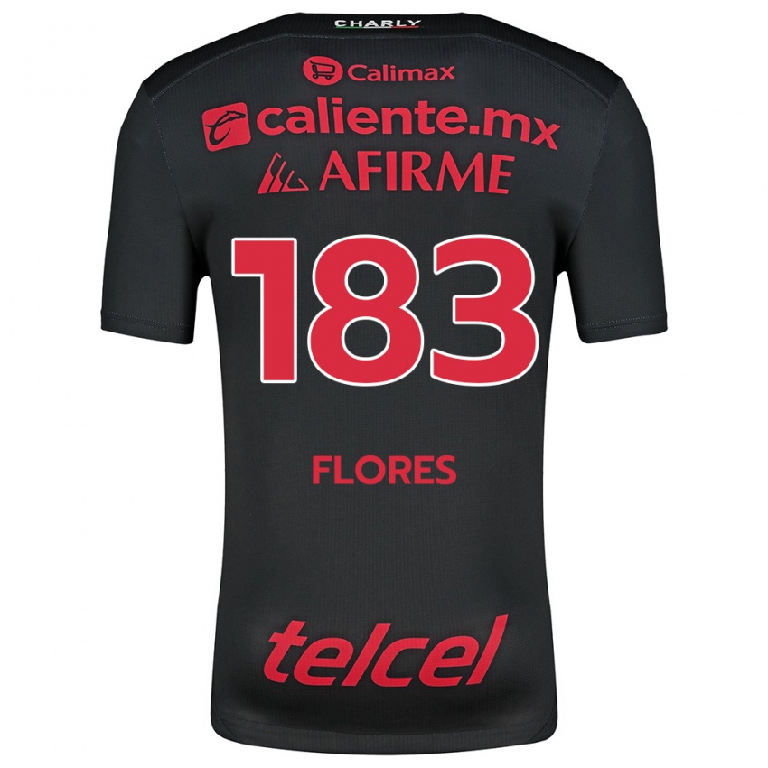 Femme Maillot Abraham Flores #183 Noir Rouge Tenues Domicile 2024/25 T-Shirt Suisse