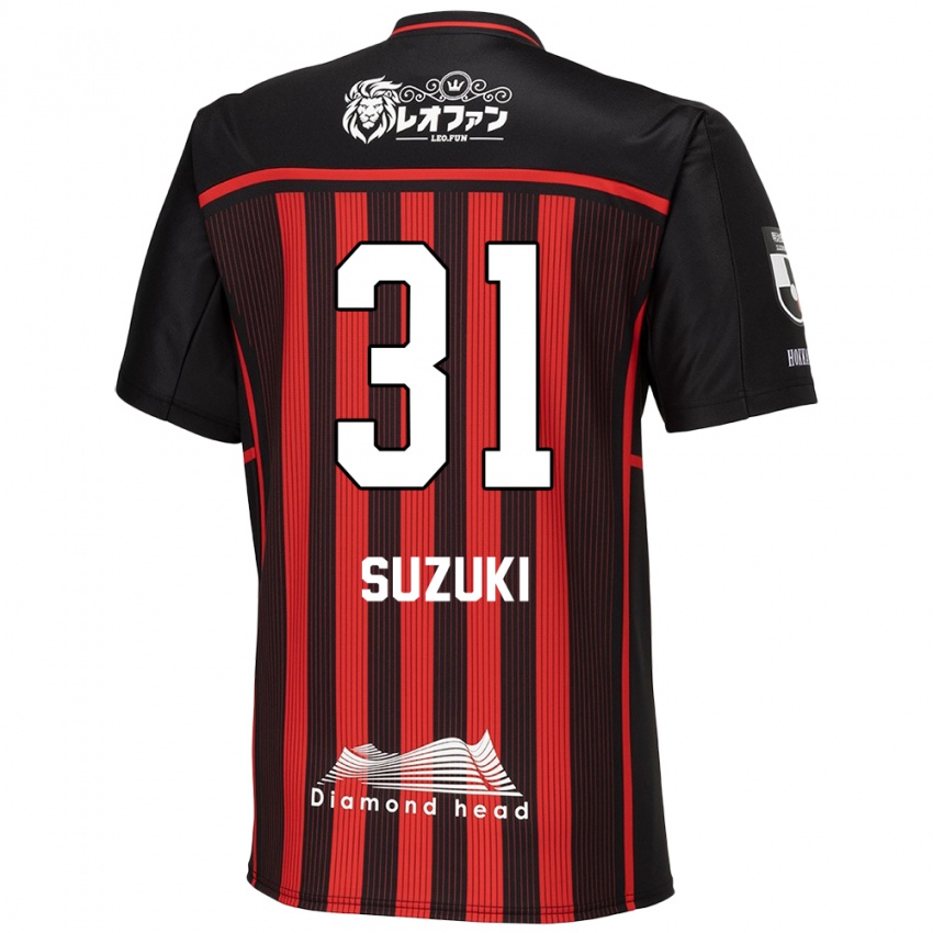 Damen Ryusei Suzuki #31 Rot Schwarz Heimtrikot Trikot 2024/25 T-Shirt Schweiz