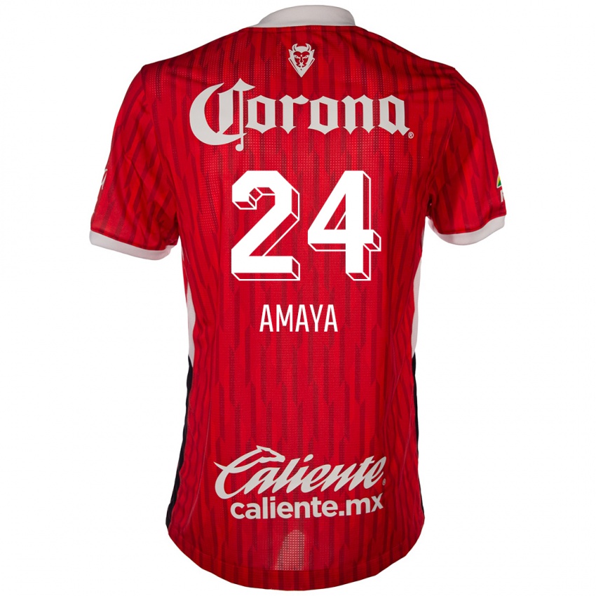 Damen Frankie Amaya #24 Rot-Weiss Heimtrikot Trikot 2024/25 T-Shirt Schweiz