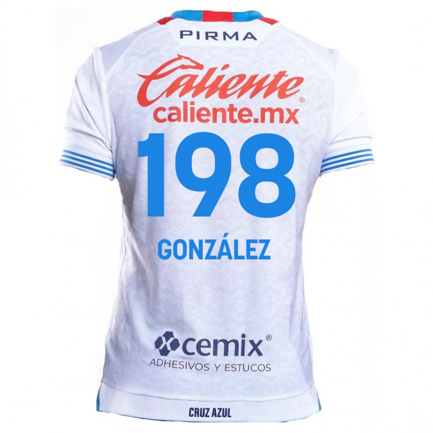 Damen Kenneth González #198 Weiß Blau Auswärtstrikot Trikot 2024/25 T-Shirt Schweiz