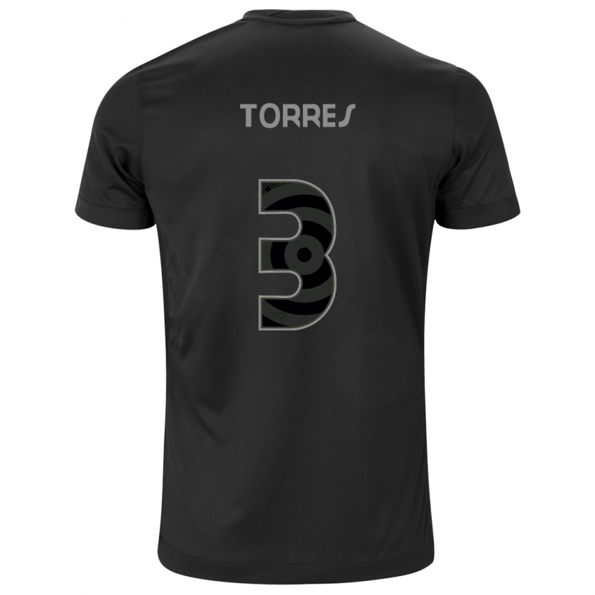 Damen Felix Torres #3 Schwarz Auswärtstrikot Trikot 2024/25 T-Shirt Schweiz