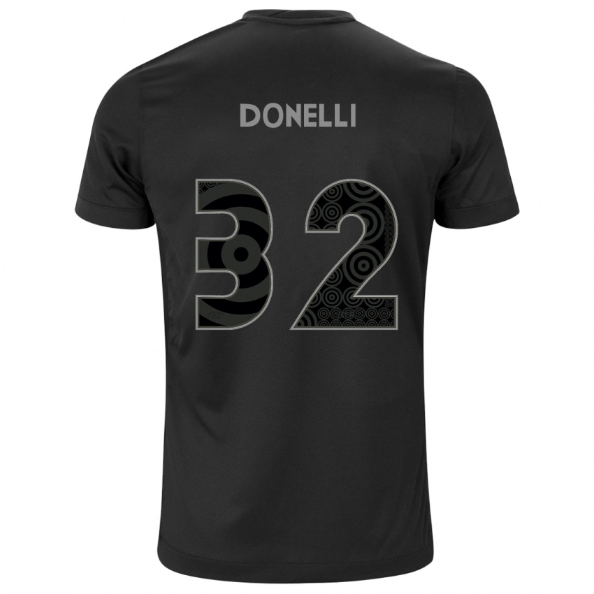 Damen Matheus Donelli #32 Schwarz Auswärtstrikot Trikot 2024/25 T-Shirt Schweiz