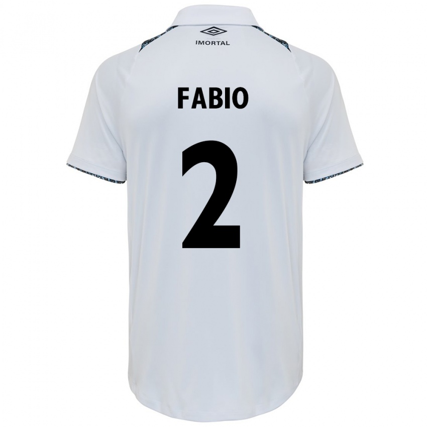 Femme Maillot Fábio #2 Blanc Bleu Tenues Extérieur 2024/25 T-Shirt Suisse