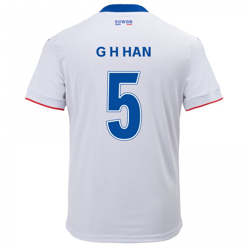 Damen Ho-Gang Han #5 Weiß Blau Auswärtstrikot Trikot 2024/25 T-Shirt Schweiz