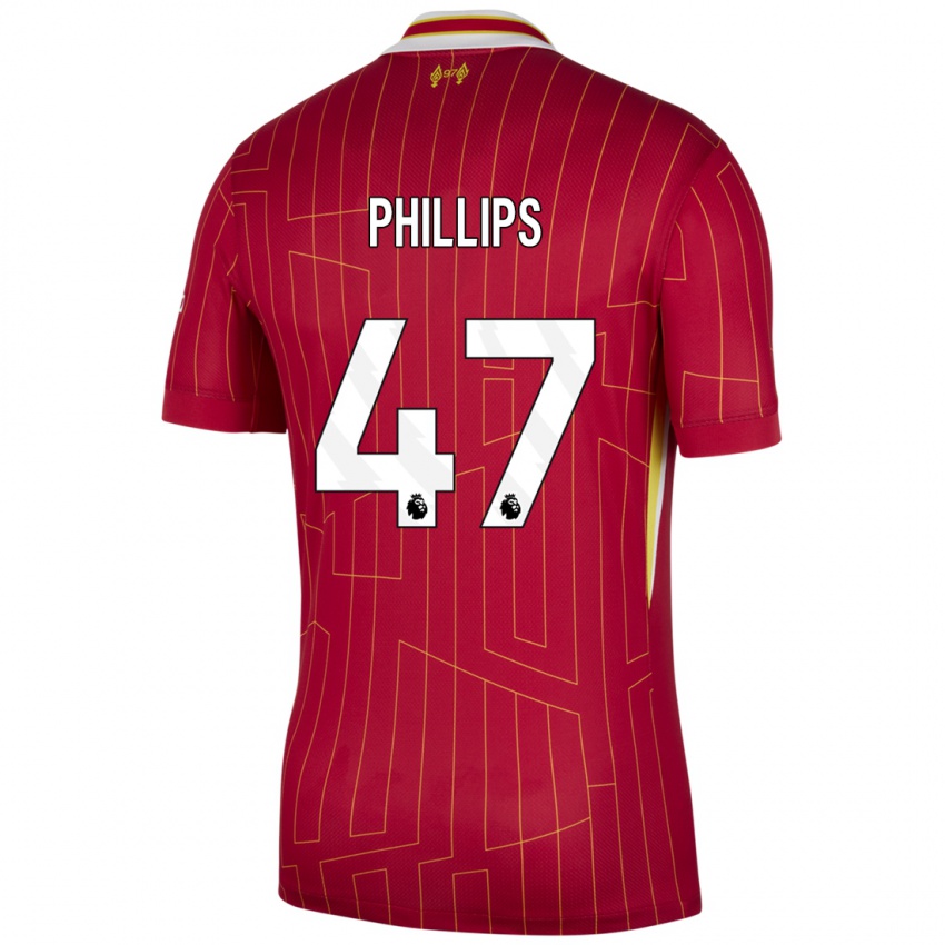 Enfant Maillot Nathaniel Phillips #47 Rouge Jaune Blanc Tenues Domicile 2024/25 T-Shirt Suisse