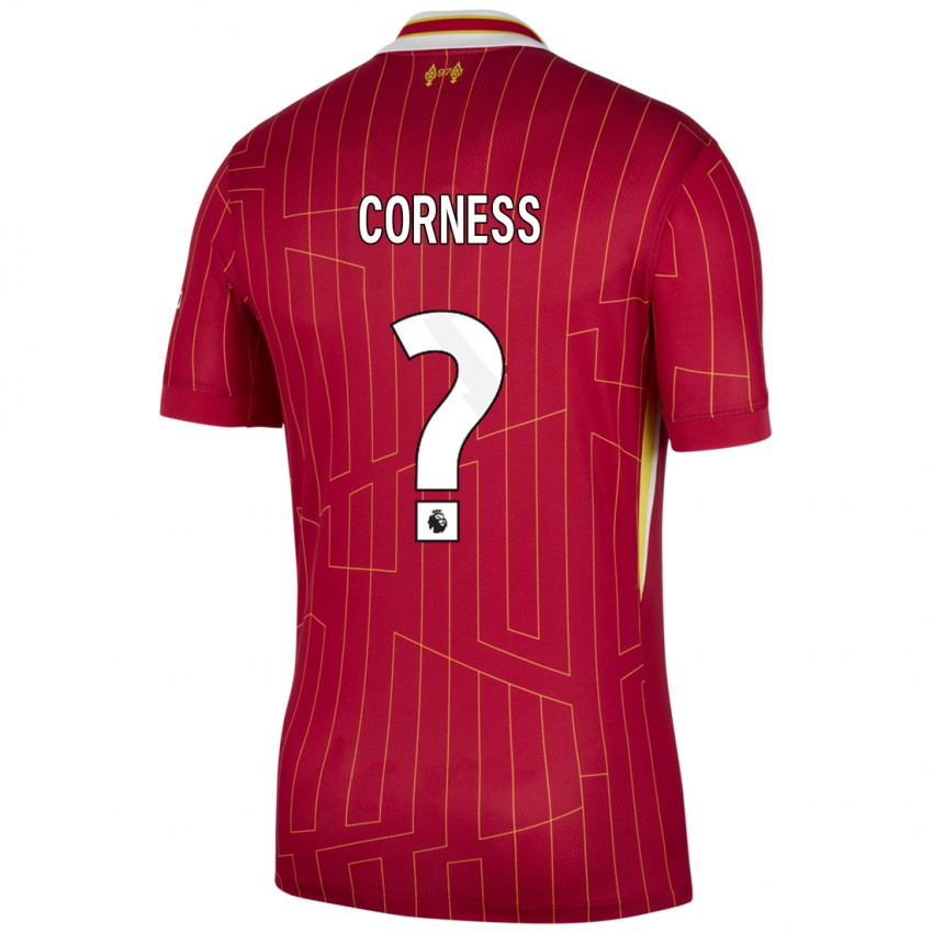 Kinder Dominic Corness #0 Rot Gelb Weiß Heimtrikot Trikot 2024/25 T-Shirt Schweiz