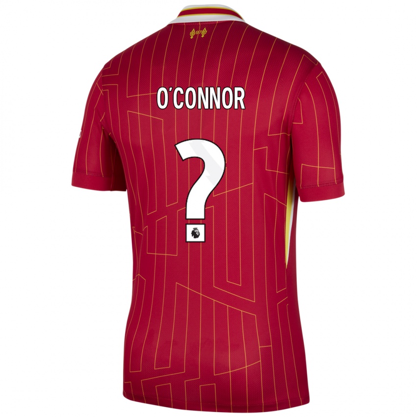 Enfant Maillot Ollie O'connor #0 Rouge Jaune Blanc Tenues Domicile 2024/25 T-Shirt Suisse