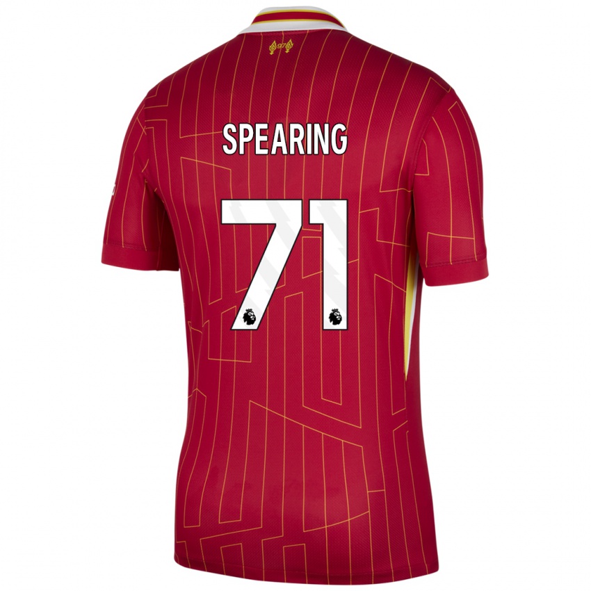 Kinder Jay Spearing #71 Rot Gelb Weiß Heimtrikot Trikot 2024/25 T-Shirt Schweiz