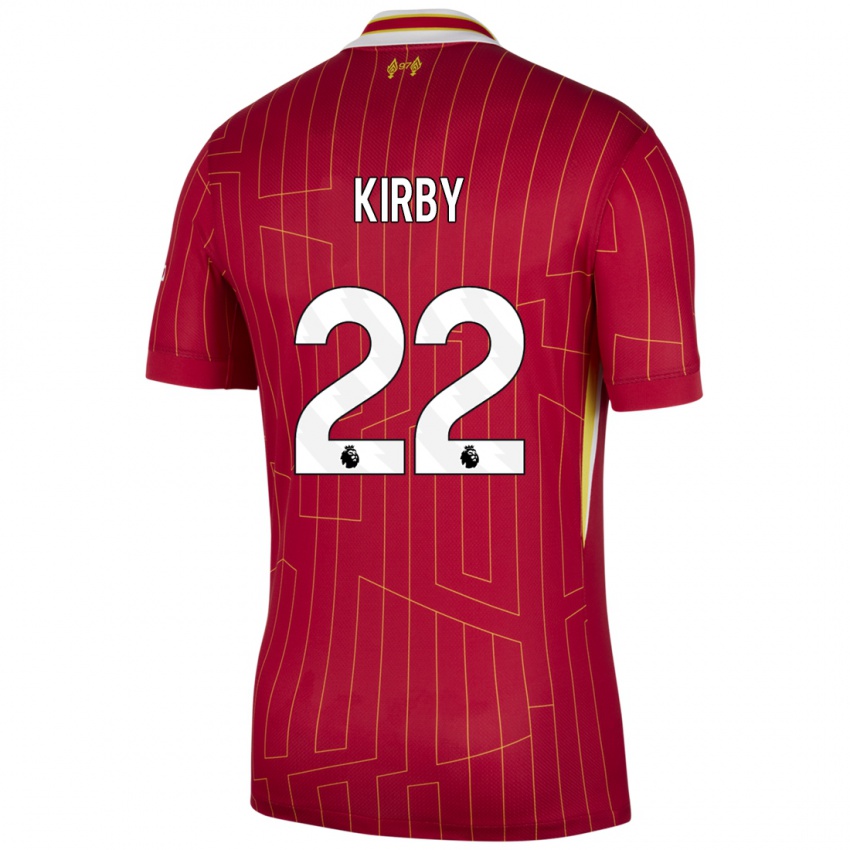 Kinder Faye Kirby #22 Rot Gelb Weiß Heimtrikot Trikot 2024/25 T-Shirt Schweiz