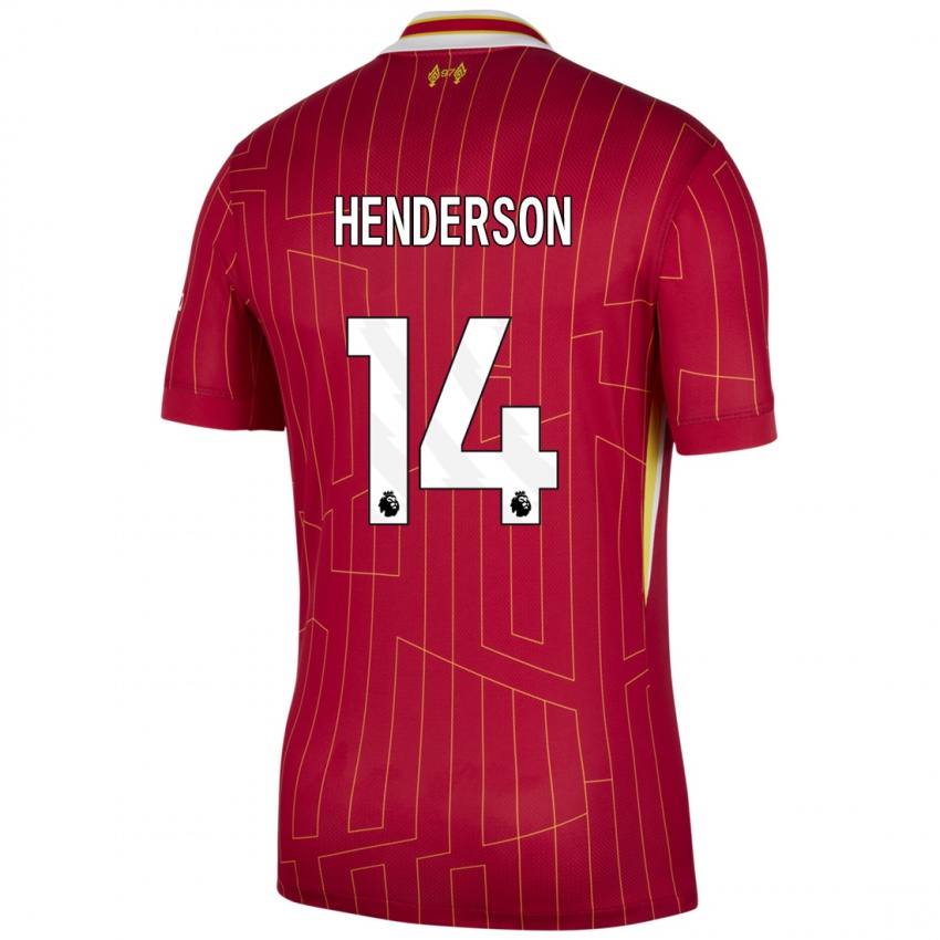 Kinder Henderson #14 Rot Gelb Weiß Heimtrikot Trikot 2024/25 T-Shirt Schweiz