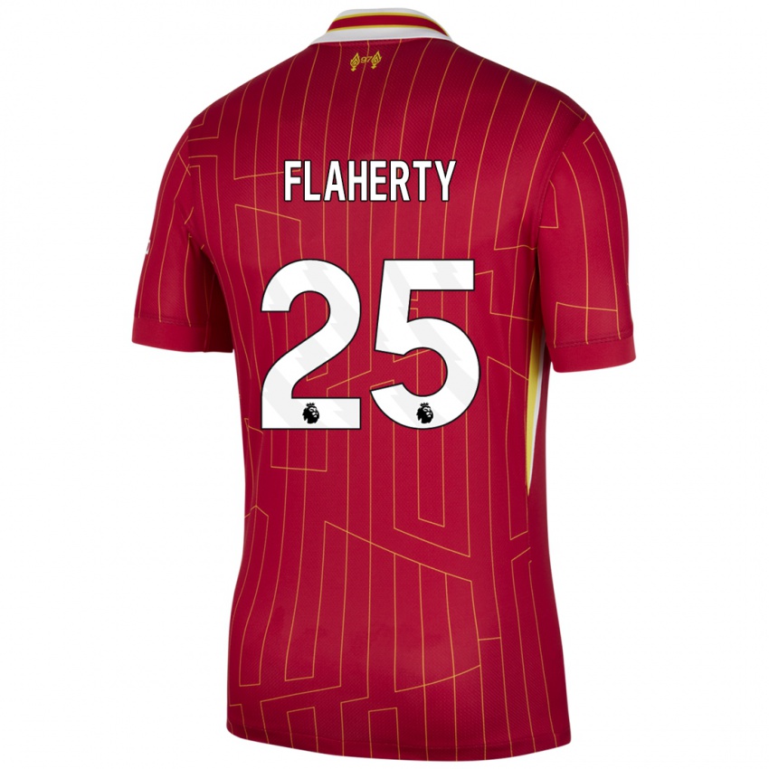 Kinder Gilly Flaherty #25 Rot Gelb Weiß Heimtrikot Trikot 2024/25 T-Shirt Schweiz