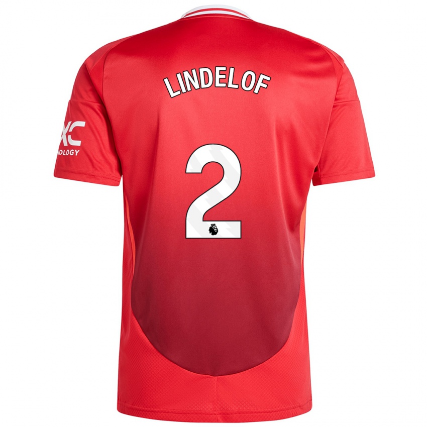 Kinder Victor Lindelof #2 Hellrot Heimtrikot Trikot 2024/25 T-Shirt Schweiz