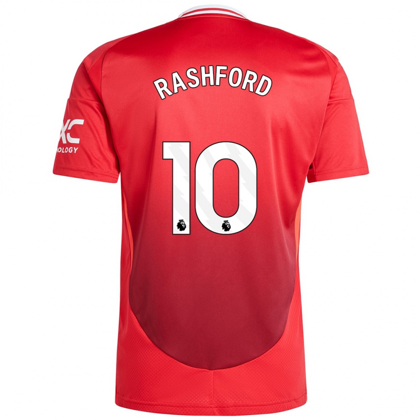 Kinder Marcus Rashford #10 Hellrot Heimtrikot Trikot 2024/25 T-Shirt Schweiz