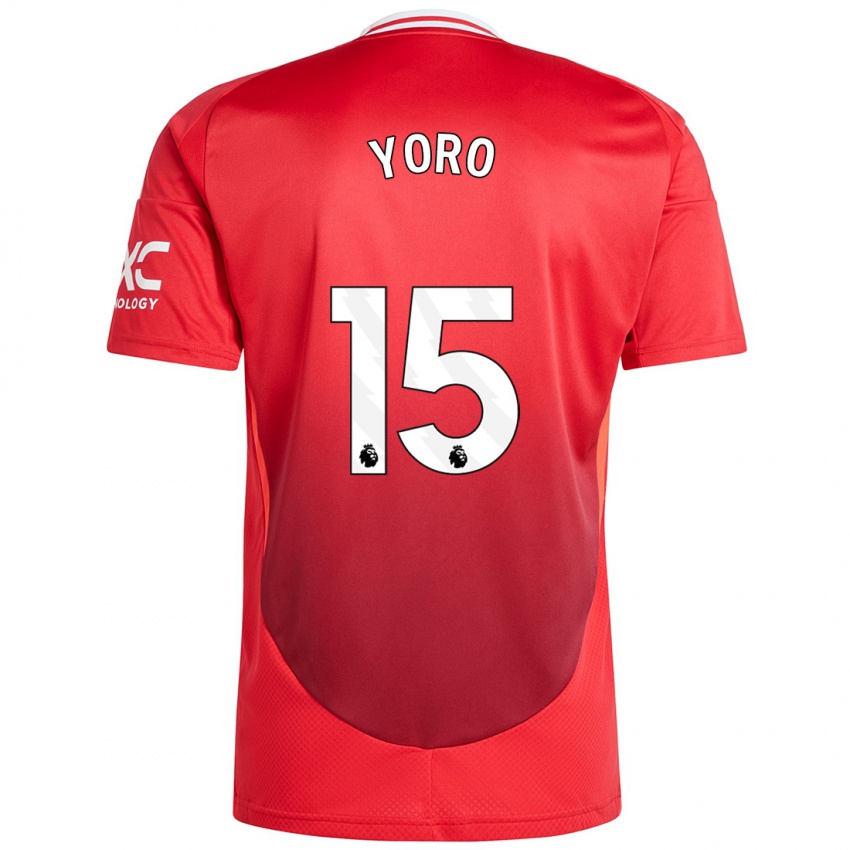 Kinder Leny Yoro #15 Hellrot Heimtrikot Trikot 2024/25 T-Shirt Schweiz