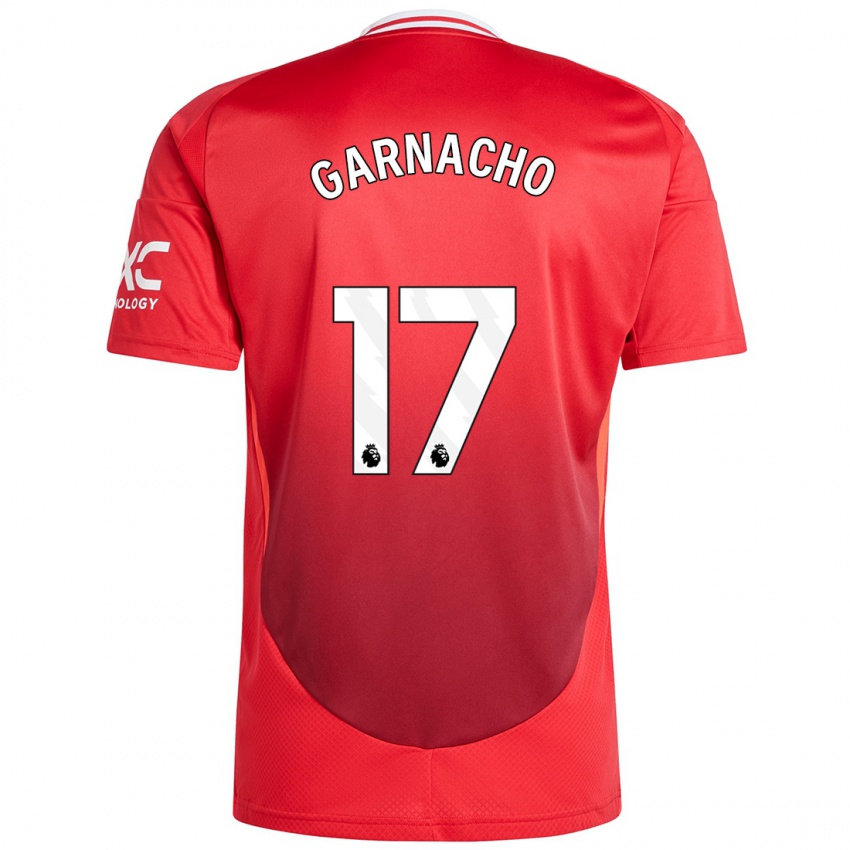 Kinder Alejandro Garnacho #17 Hellrot Heimtrikot Trikot 2024/25 T-Shirt Schweiz