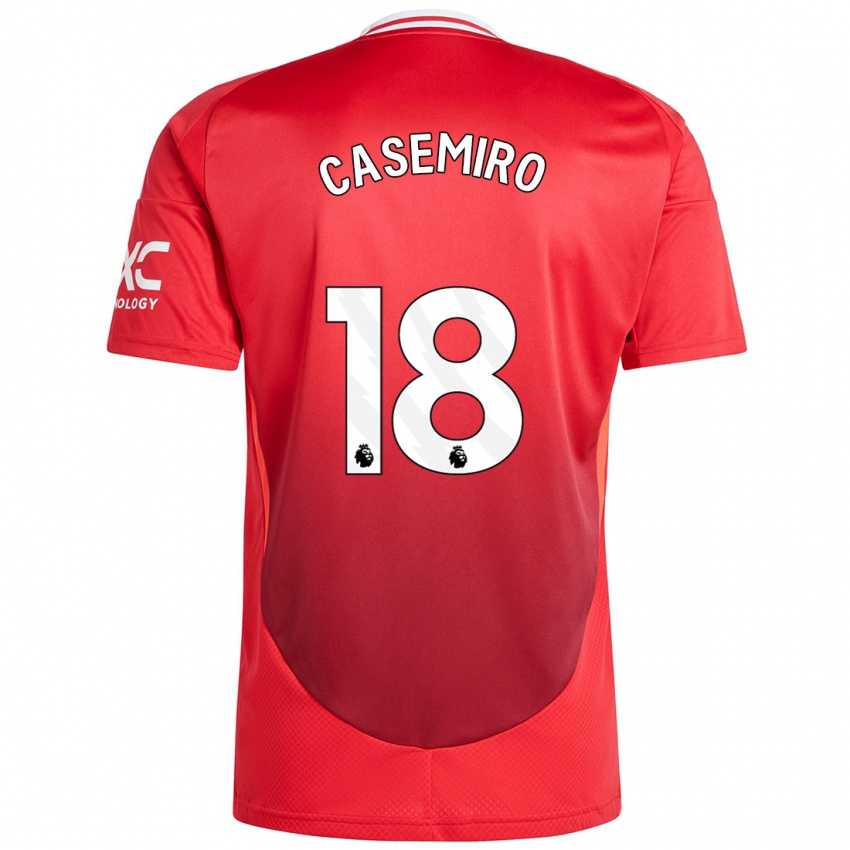 Kinder Casemiro #18 Hellrot Heimtrikot Trikot 2024/25 T-Shirt Schweiz