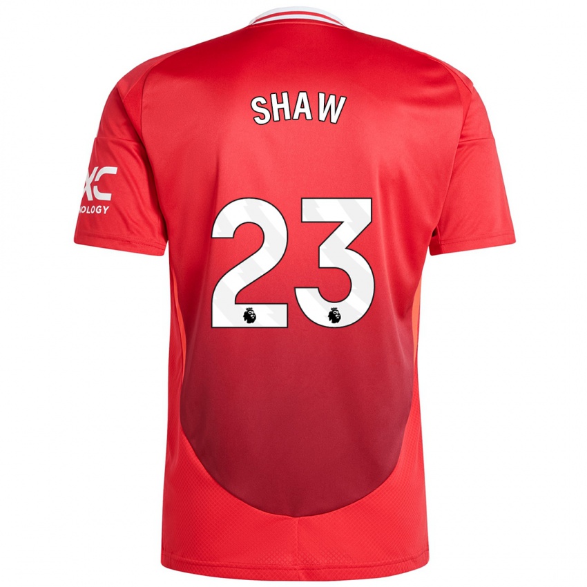 Kinder Luke Shaw #23 Hellrot Heimtrikot Trikot 2024/25 T-Shirt Schweiz