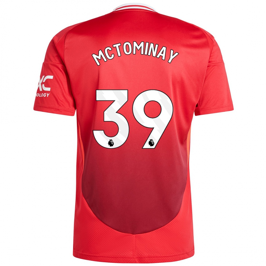 Kinder Scott Mctominay #39 Hellrot Heimtrikot Trikot 2024/25 T-Shirt Schweiz