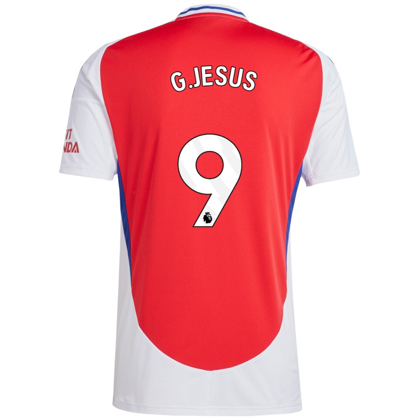 Enfant Maillot Gabriel Jesus #9 Rouge Blanc Tenues Domicile 2024/25 T-Shirt Suisse