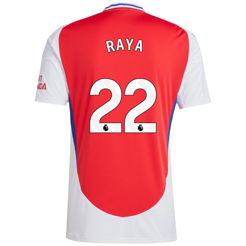 Enfant Maillot David Raya #22 Rouge Blanc Tenues Domicile 2024/25 T-Shirt Suisse