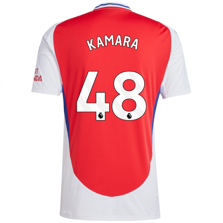 Enfant Maillot Osman Kamara #48 Rouge Blanc Tenues Domicile 2024/25 T-Shirt Suisse