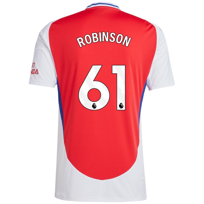 Enfant Maillot Josh Robinson #61 Rouge Blanc Tenues Domicile 2024/25 T-Shirt Suisse