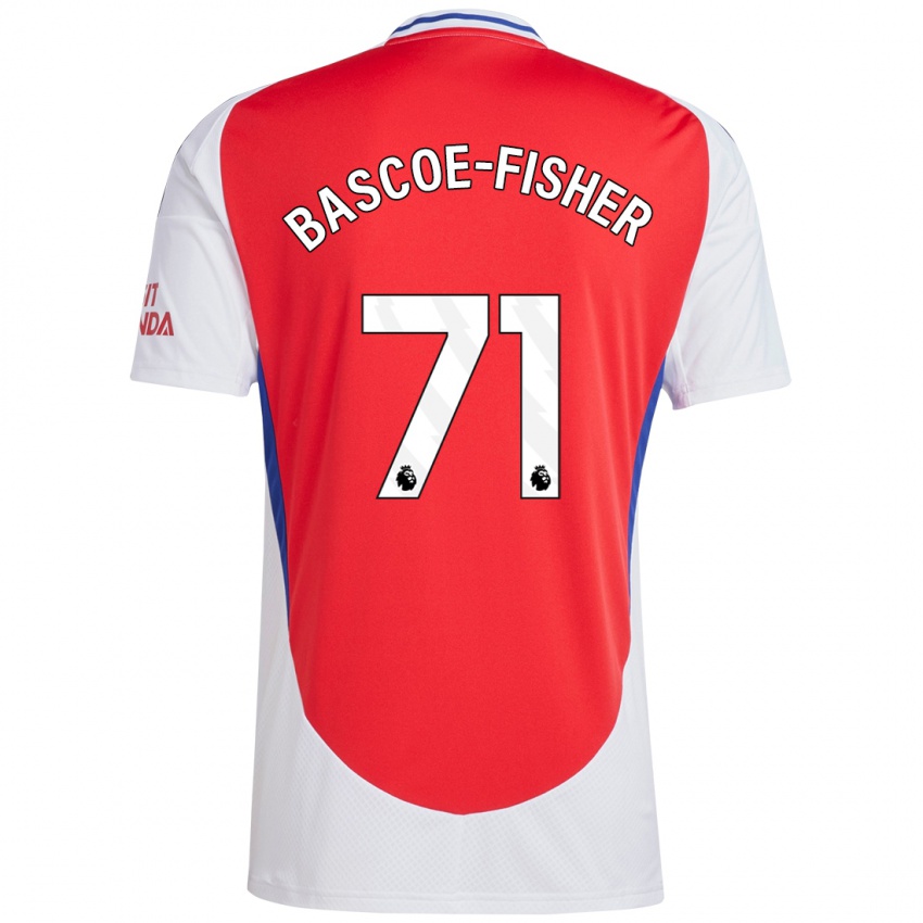 Enfant Maillot Jakai Bascoe-Fisher #71 Rouge Blanc Tenues Domicile 2024/25 T-Shirt Suisse