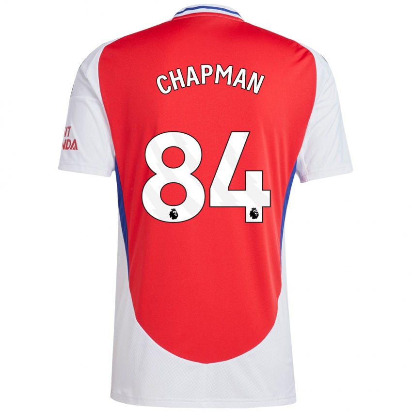 Enfant Maillot Samuel Chapman #84 Rouge Blanc Tenues Domicile 2024/25 T-Shirt Suisse