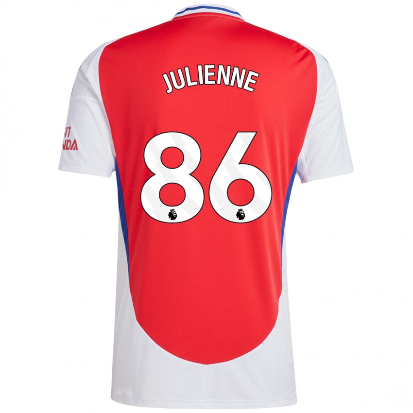 Enfant Maillot Theo Julienne #86 Rouge Blanc Tenues Domicile 2024/25 T-Shirt Suisse