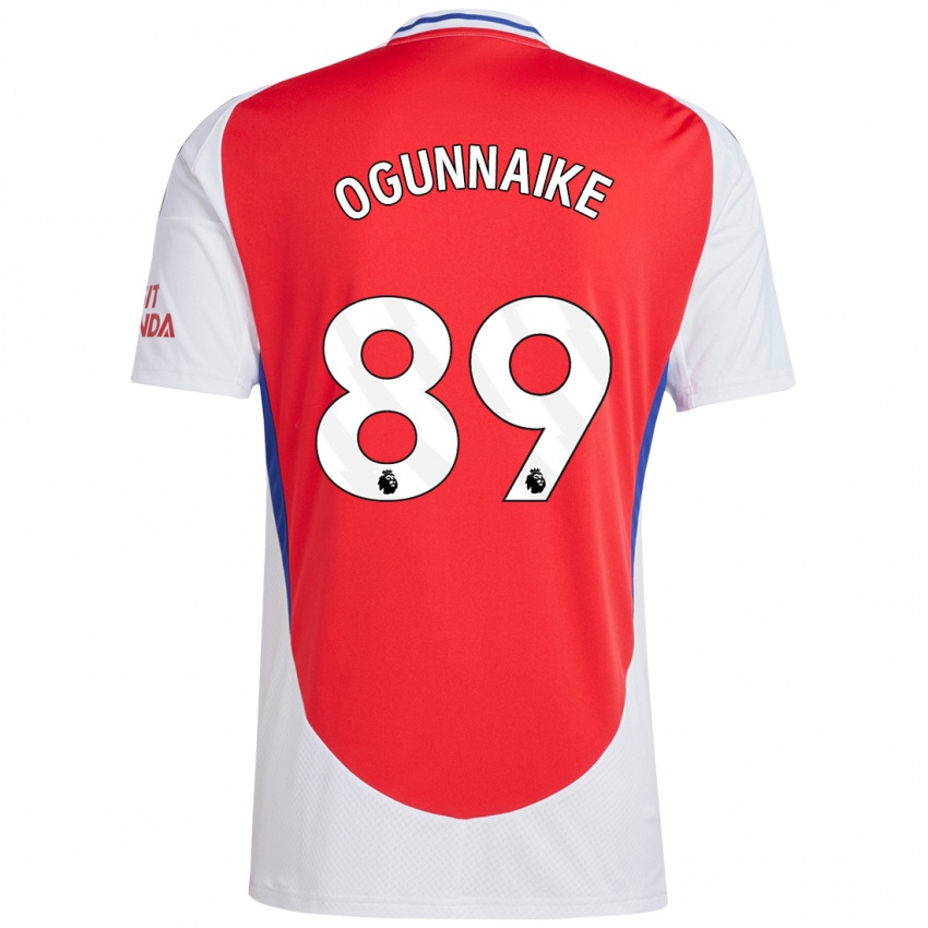 Enfant Maillot Josh Ogunnaike #89 Rouge Blanc Tenues Domicile 2024/25 T-Shirt Suisse