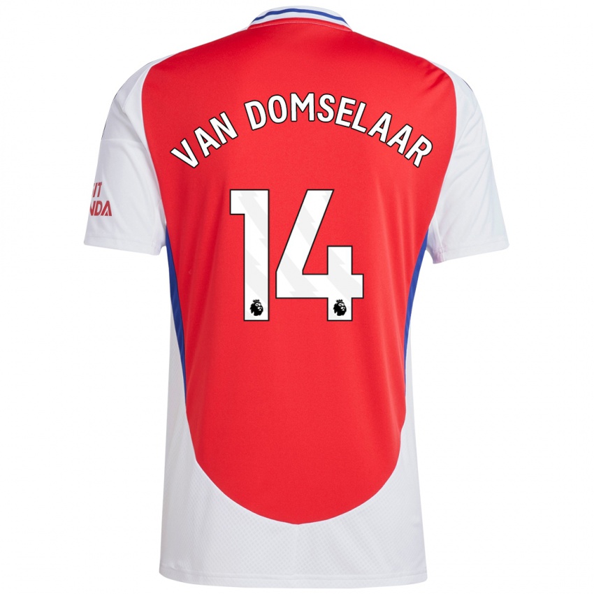 Enfant Maillot Daphne Van Domselaar #14 Rouge Blanc Tenues Domicile 2024/25 T-Shirt Suisse