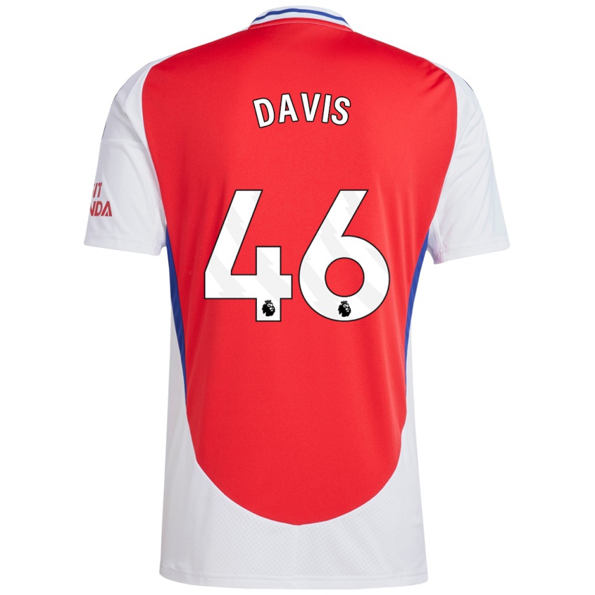 Enfant Maillot Timi Davis #46 Rouge Blanc Tenues Domicile 2024/25 T-Shirt Suisse