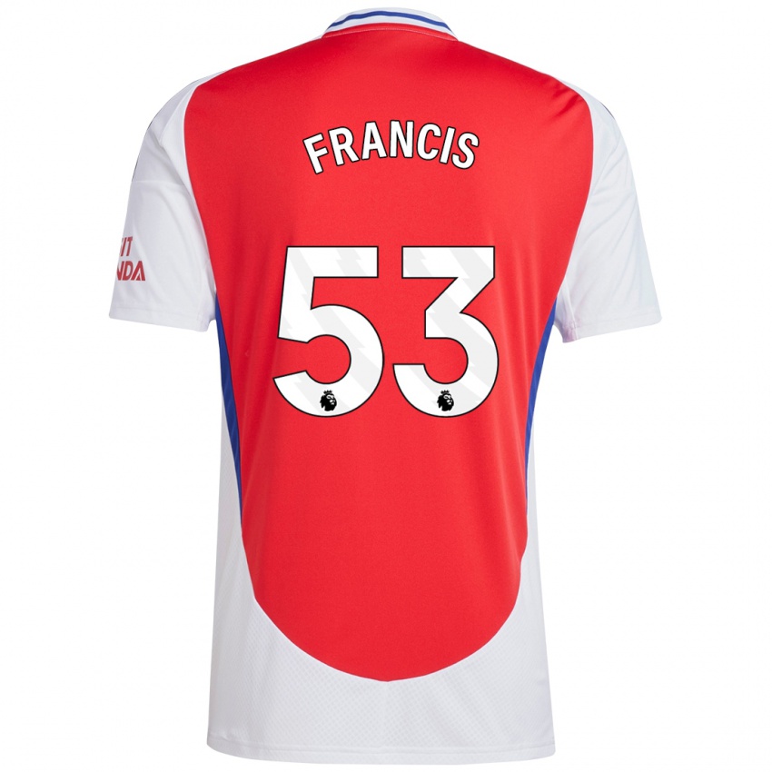 Enfant Maillot Jack Henry Francis #53 Rouge Blanc Tenues Domicile 2024/25 T-Shirt Suisse