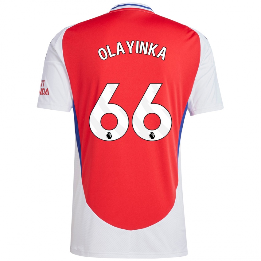 Kinder James Olayinka #66 Rot Weiß Heimtrikot Trikot 2024/25 T-Shirt Schweiz