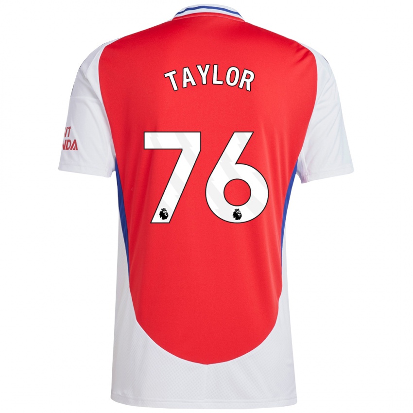 Enfant Maillot Kido Taylor Hart #76 Rouge Blanc Tenues Domicile 2024/25 T-Shirt Suisse