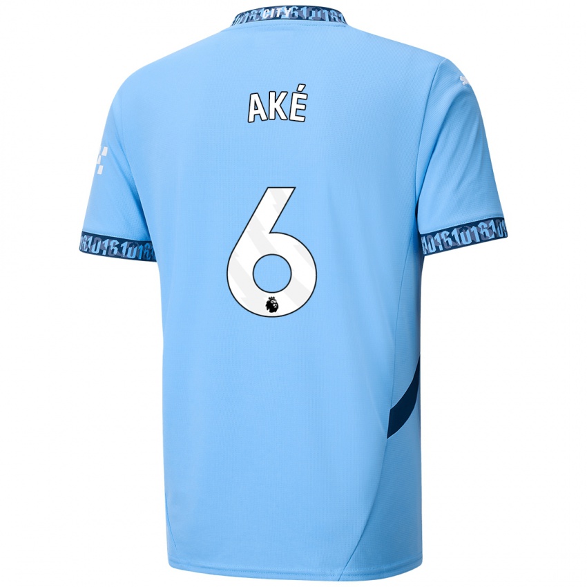 Kinder Nathan Ake #6 Marineblau Heimtrikot Trikot 2024/25 T-Shirt Schweiz